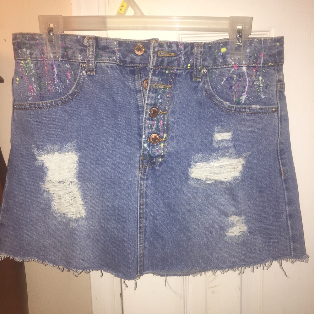 custom made denim skirt ! never wore !